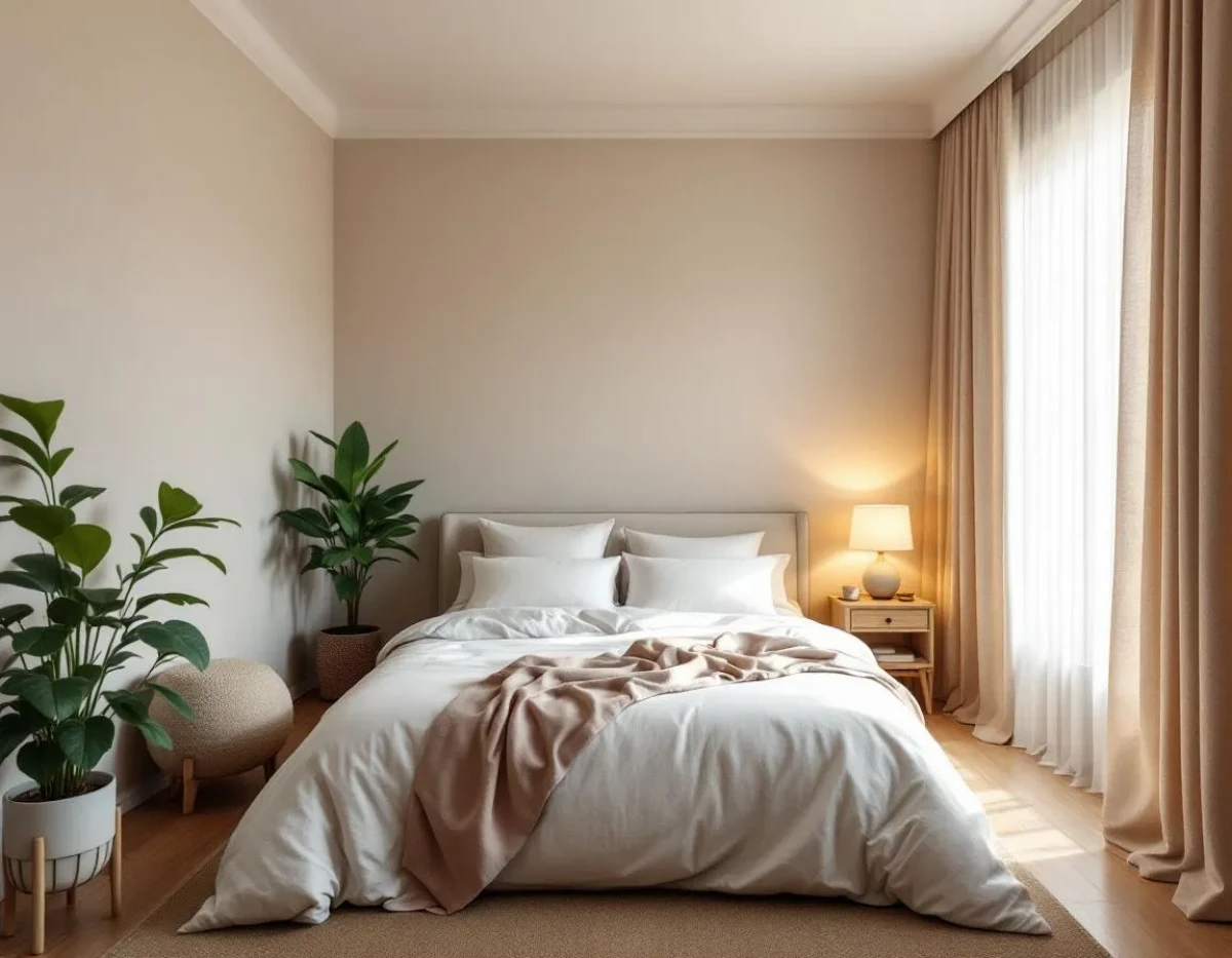 Elevating Bedroom Ambiance with Linen Wallpaper